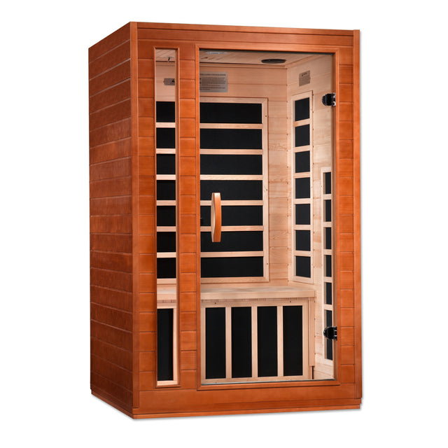 Dynamic Cordoba 2-person infrared sauna in Canadian Hemlock