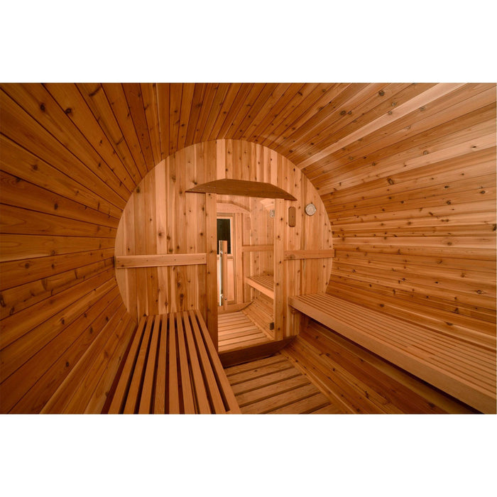 Almost Heaven Saunas Shenandoah 6 Person Barrel Sauna with Changing Room