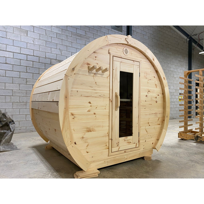 Finnish Sauna Builders Flat Bottom Barrel Sauna