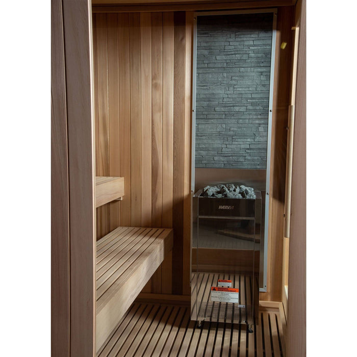Almost Heaven Cascade 4 Person Indoor Sauna Luxury Series - Rustic Cedar