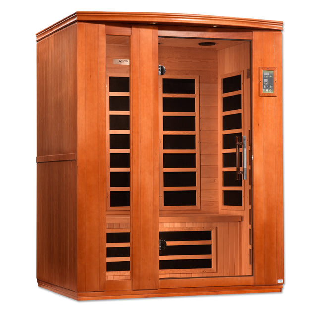 Dynamic Lugano 3-person infrared sauna with bronze tinted glass door