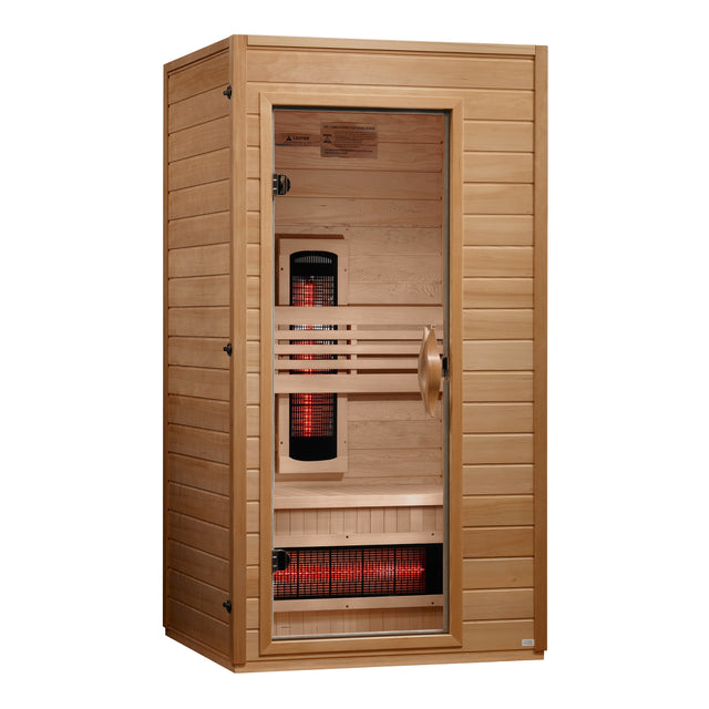 Dynamic Martin full spectrum infrared sauna in Canadian Hemlock