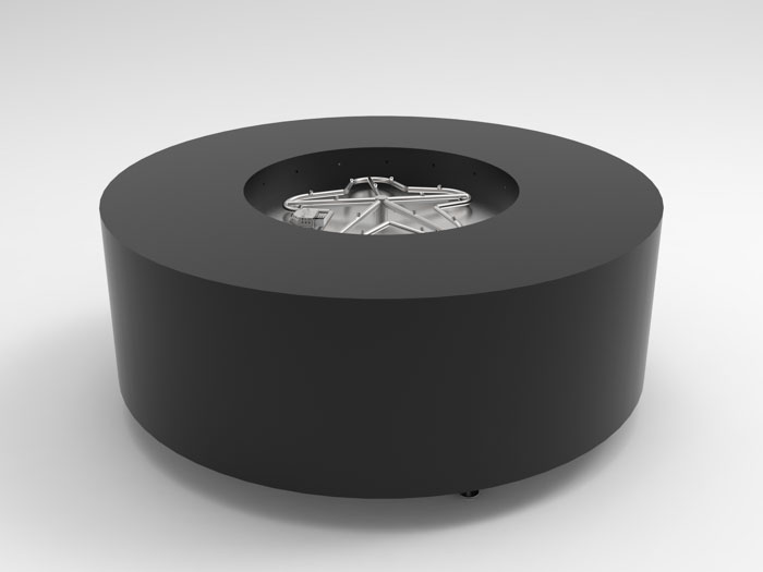 HPC Agni 60 Round Fire Pit in Black finish