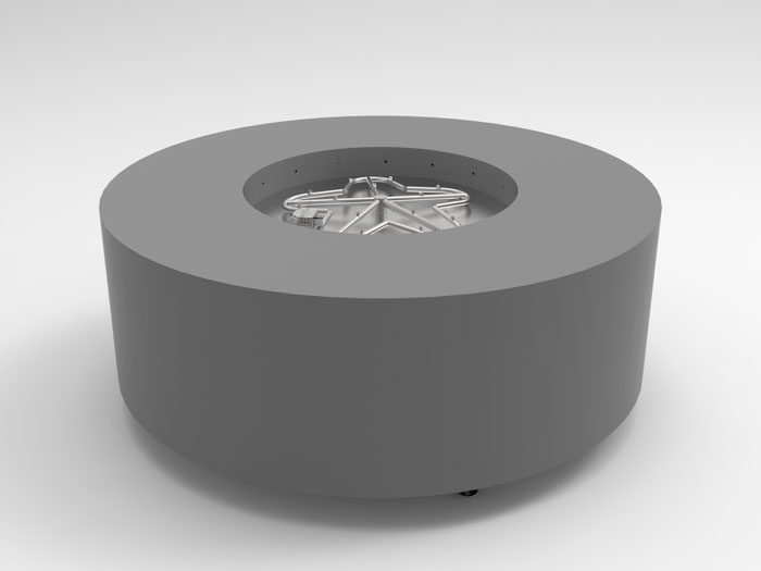 HPC Agni 60 Round Fire Pit in Pewter finish