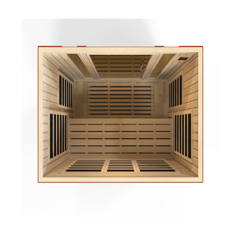 Dynamic Bellagio 3-Person Low EMF Infrared Sauna - View 5
