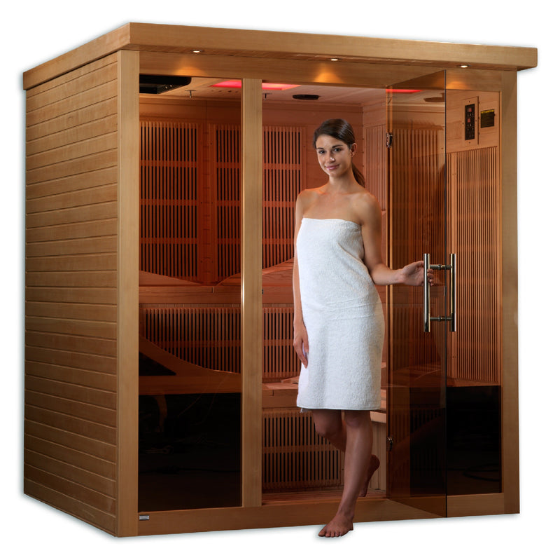 Golden Designs Monaco 6-Person Near Zero EMF Sauna - View 3