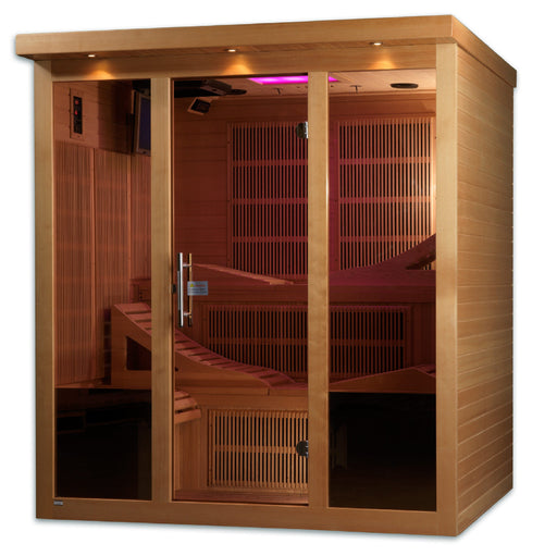 Golden Designs Monaco 6-Person Near Zero EMF Sauna - View 2