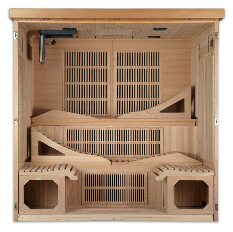 Golden Designs Monaco 6-Person Near Zero EMF Sauna - View 4