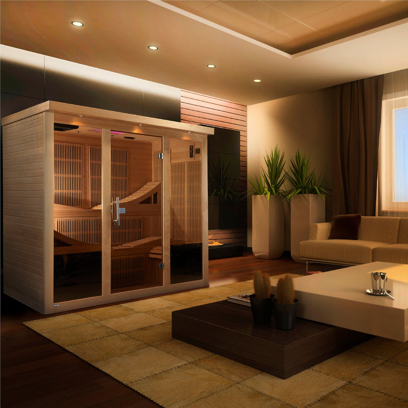 Golden Designs Monaco 6-Person Near Zero EMF Sauna - View 6