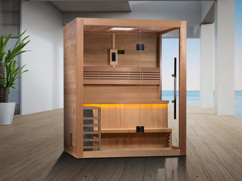 Golden Designs Hanko 3-Person Traditional Sauna - View 4