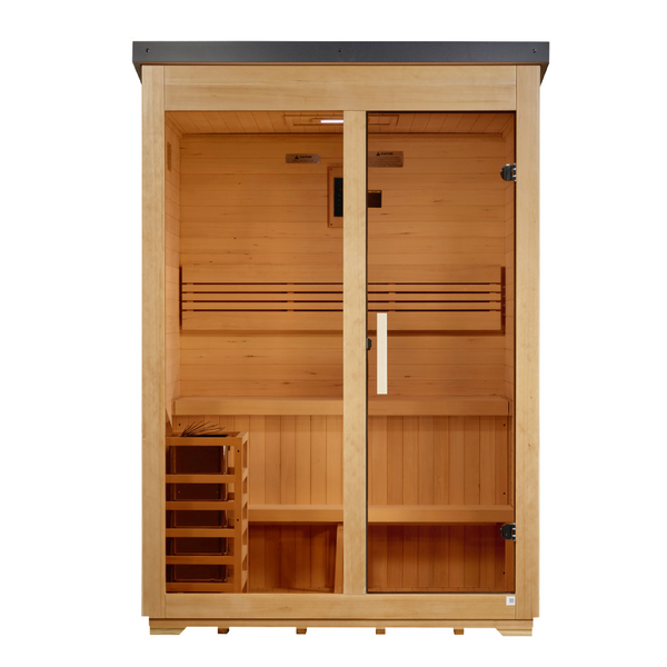 Golden Designs Arlberg Flat Roof — 3-Person Outdoor Traditional Sauna