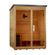 Golden Designs Arlberg Flat Roof — 3-Person Outdoor Traditional Sauna - View 3