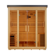 Golden Designs Vorarlberg Flat Roof — 5-Person Outdoor Traditional Sauna