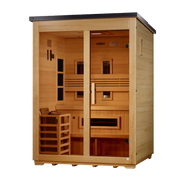 Golden Designs Carinthia Flat Roof — 3-Person Outdoor Hybrid Sauna - View 3