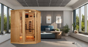 Golden Designs Reserve Corner 3-Person Full Spectrum Sauna - View 5