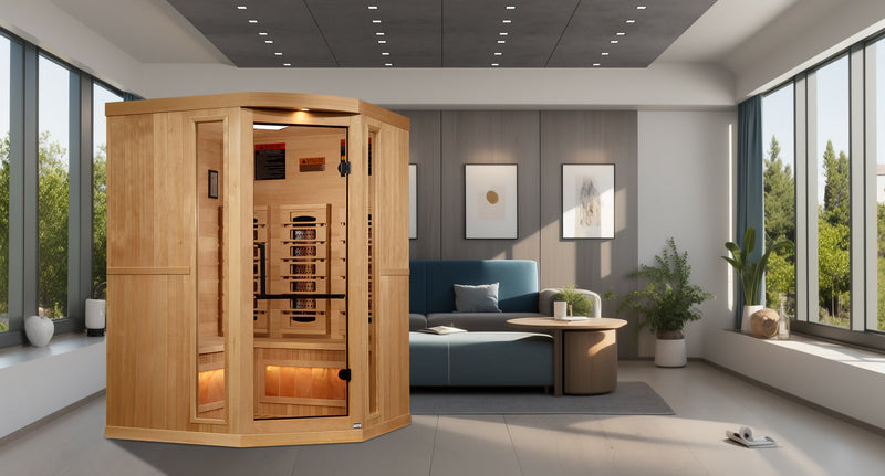 Golden Designs Reserve Corner 3-Person Full Spectrum Sauna - View 5