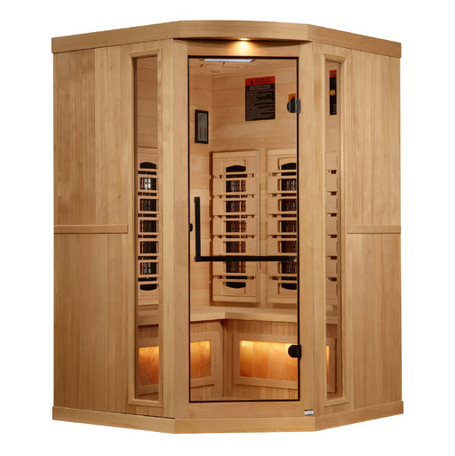 Golden Designs Reserve Corner 3-Person Full Spectrum Sauna - View 2