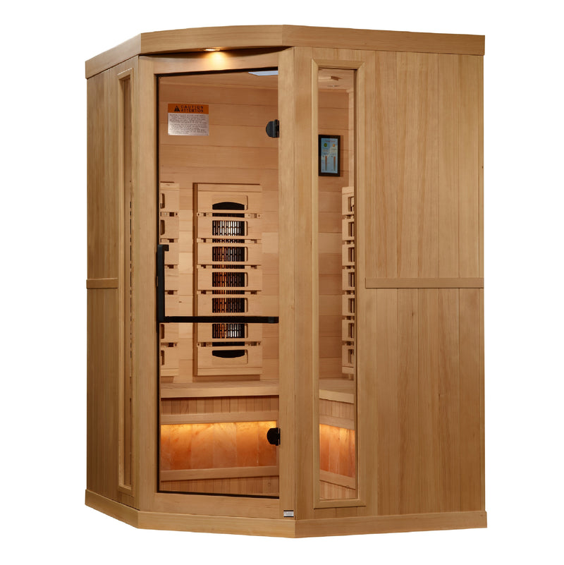 Golden Designs Reserve Corner 3-Person Full Spectrum Sauna - View 3