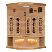 Golden Designs Reserve Corner 3-Person Full Spectrum Sauna - View 4