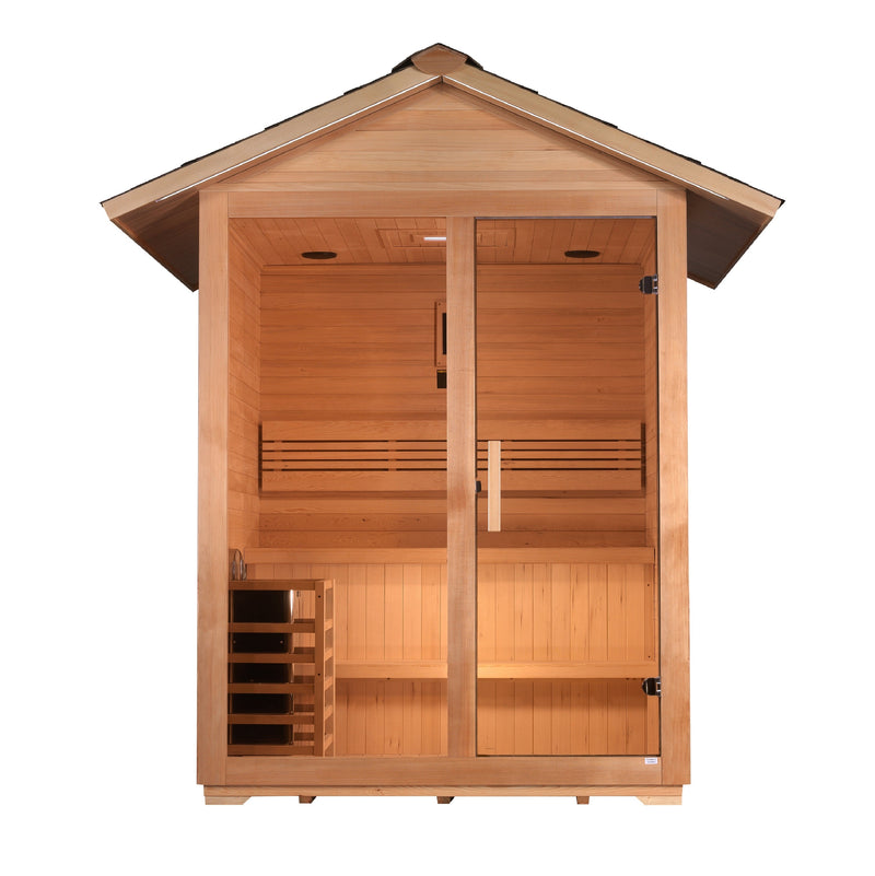 Golden Designs Arlberg 3-Person Outdoor Traditional Sauna - View 2