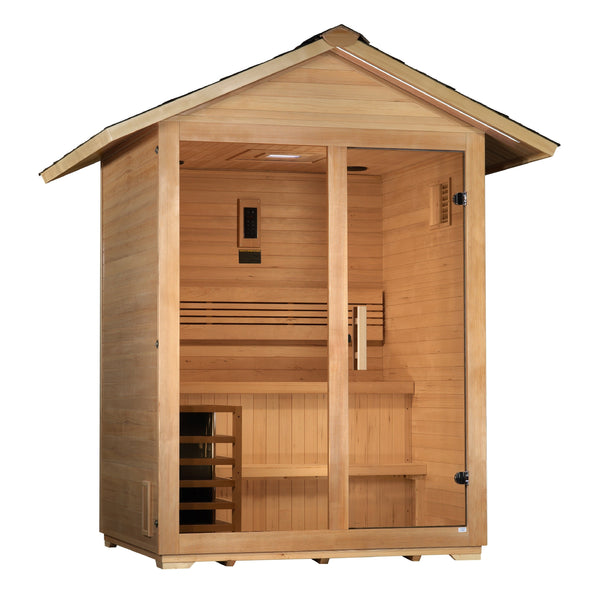 Golden Designs Arlberg — 3-Person Outdoor Traditional Sauna