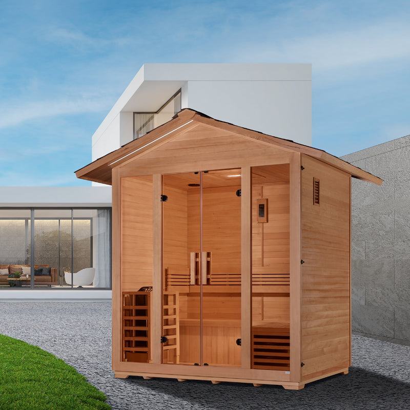 Golden Designs Vorarlberg 5-Person Outdoor Traditional Sauna - View 5