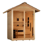 Golden Designs Carinthia 3-Person Near Zero EMF Hybrid Outdoor Sauna