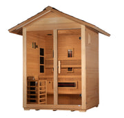 Golden Designs Carinthia 3-Person Near Zero EMF Hybrid Outdoor Sauna - View 3