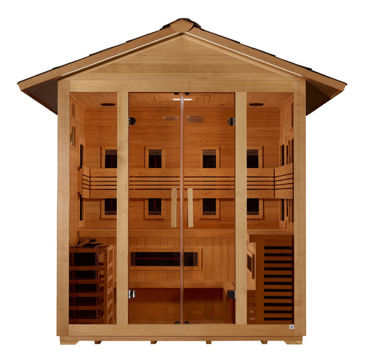 Golden Designs Gargellen 5-Person Near Zero EMF Hybrid Outdoor Sauna - View 2