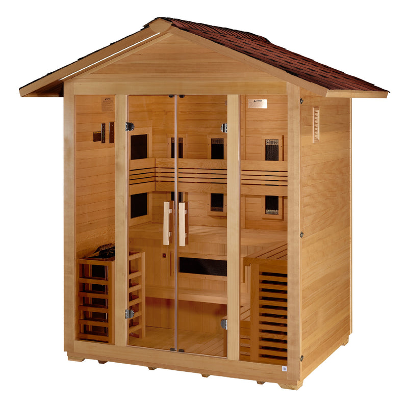 Golden Designs Gargellen 5-Person Near Zero EMF Hybrid Outdoor Sauna - View 4