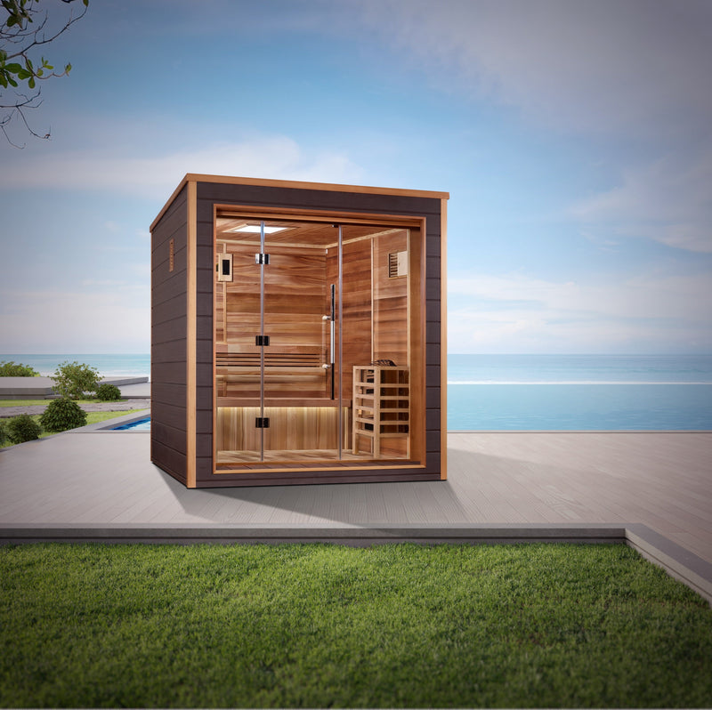 Golden Designs Drammen 3-Person Outdoor Traditional Sauna - View 4