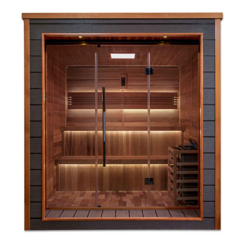 Golden Designs Bergen 6-Person Outdoor Traditional Sauna - View 2