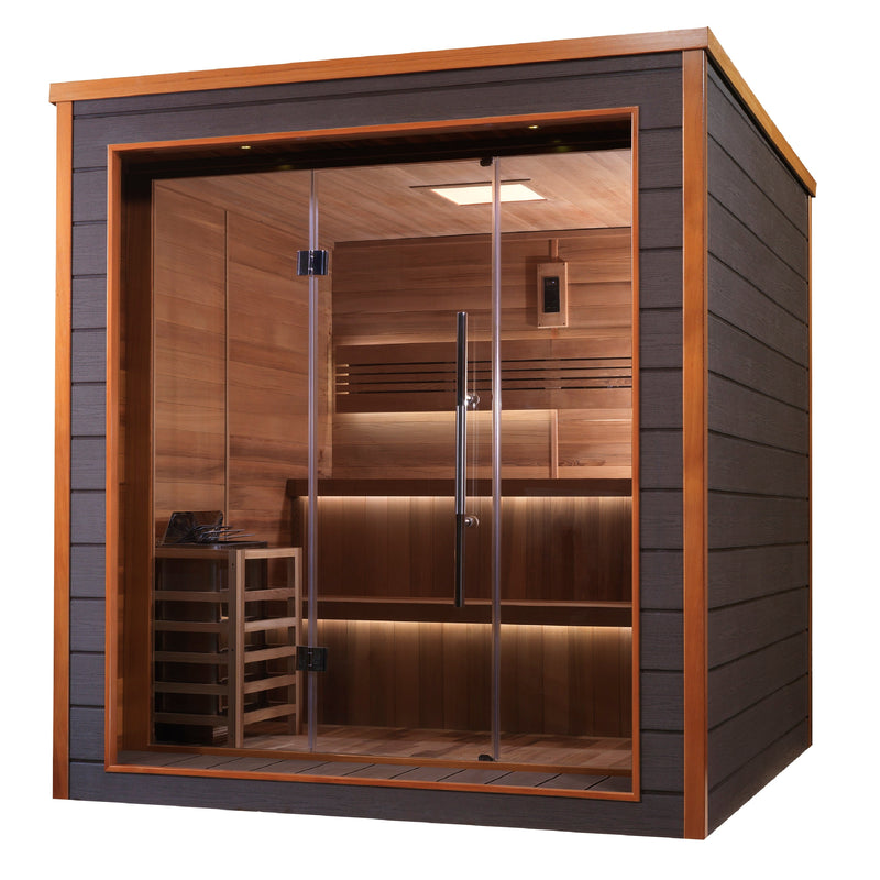 Golden Designs Bergen 6-Person Outdoor Traditional Sauna - View 3