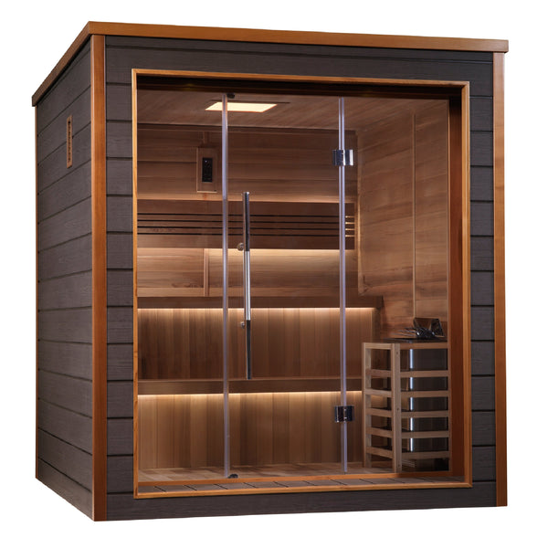 Golden Designs Bergen — 6-Person Outdoor Traditional Sauna