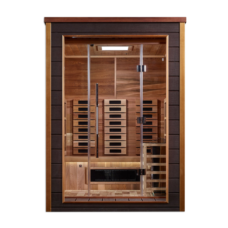 Golden Designs Nora 2-Person Near Zero EMF Full Spectrum Hybrid Sauna - View 2