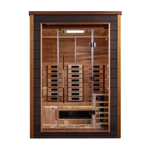 Golden Designs Nora 2-Person Near Zero EMF Full Spectrum Hybrid Sauna - View 2