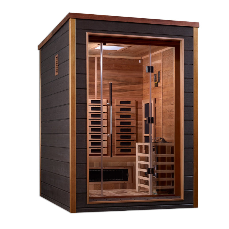 Golden Designs Nora 2-Person Near Zero EMF Full Spectrum Hybrid Sauna