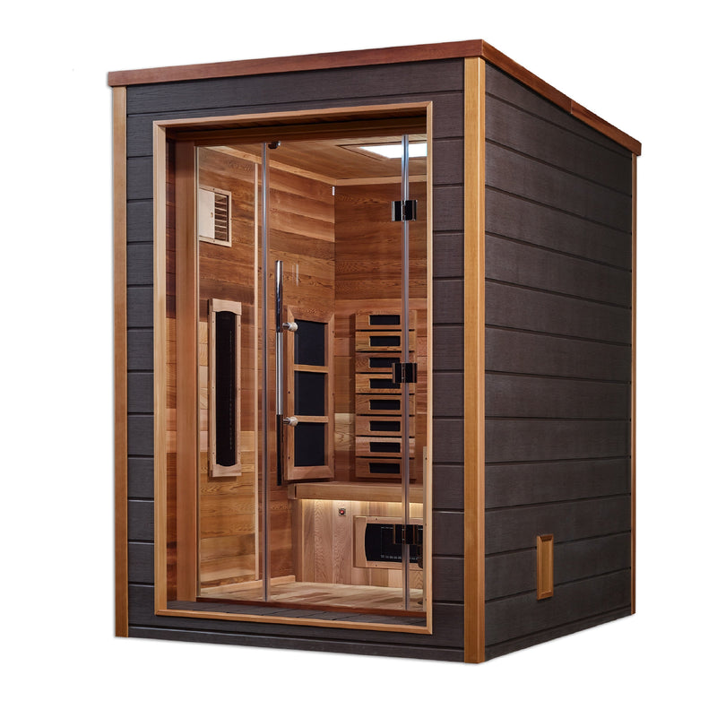 Golden Designs Nora 2-Person Near Zero EMF Full Spectrum Hybrid Sauna - View 3