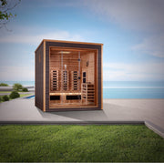 Golden Designs Visby 3-Person Near Zero EMF Full Spectrum Hybrid Sauna - View 5