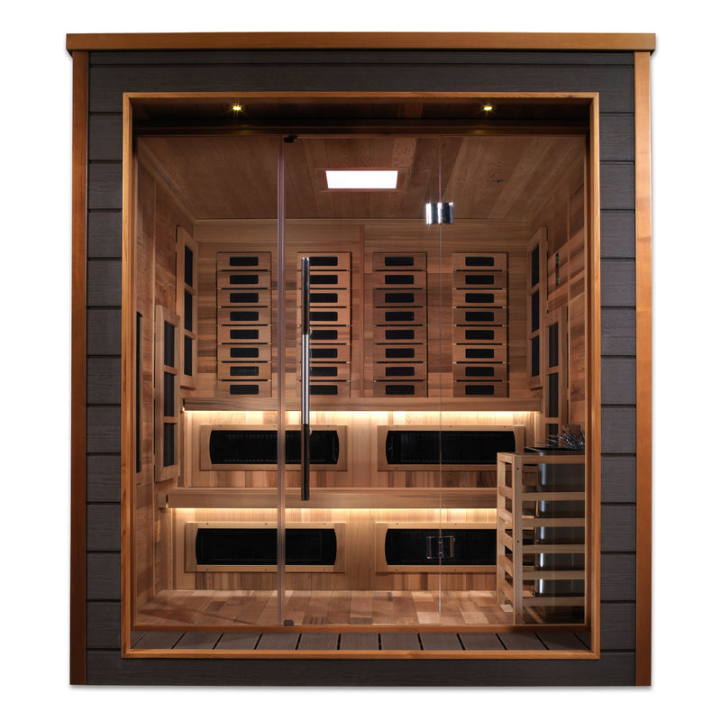 Golden Designs Karlstad 6-Person Near Zero EMF Full Spectrum Hybrid Sauna - View 2