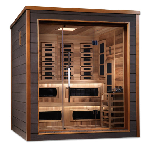 Golden Designs Karlstad 6-Person Near Zero EMF Full Spectrum Hybrid Sauna