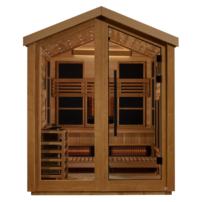 Golden Designs Loviisa 3-Person Barn Near Zero EMF Hybrid Sauna - View 2
