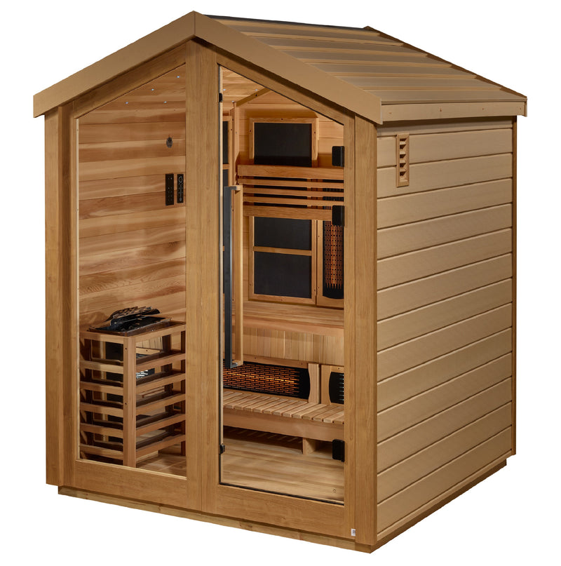 Golden Designs Loviisa 3-Person Barn Near Zero EMF Hybrid Sauna - View 4