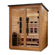 Golden Designs Loviisa Pacific Cedar — 3-Person Outdoor Barn Hybrid Sauna - View 3