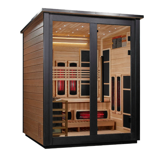 Golden Designs Loviisa 2-Tone — 3-Person Outdoor Barn Hybrid Sauna - View 2