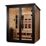 Golden Designs Loviisa 2-Tone — 3-Person Outdoor Barn Hybrid Sauna - View 3