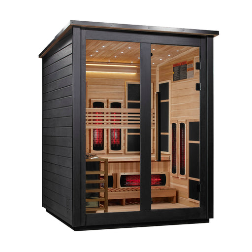 Golden Designs Loviisa Black — 3-Person Outdoor Barn Hybrid Sauna - View 2