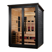 Golden Designs Loviisa Black — 3-Person Outdoor Barn Hybrid Sauna - View 3