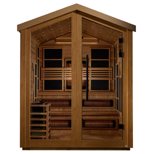 Golden Designs Kaskinen 6-Person Barn Near Zero EMF Hybrid Sauna - View 2