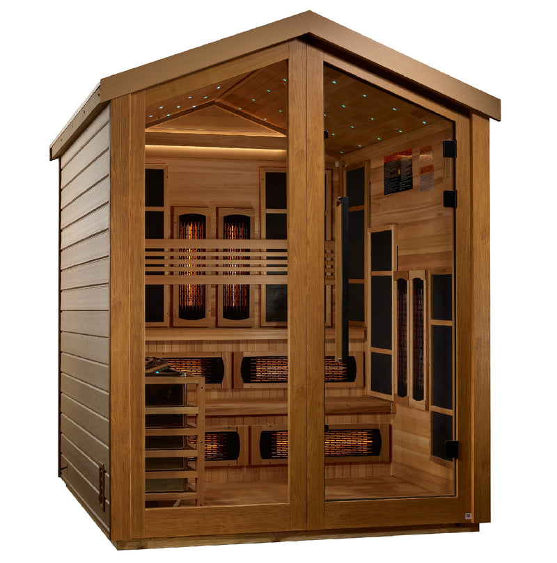 Golden Designs Kaskinen 6-Person Barn Near Zero EMF Hybrid Sauna